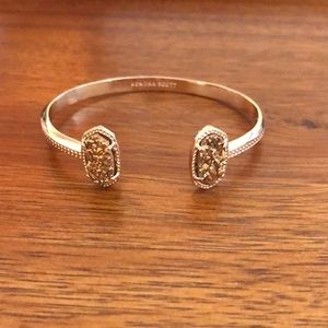 Rose gold drusy Elton bracelet